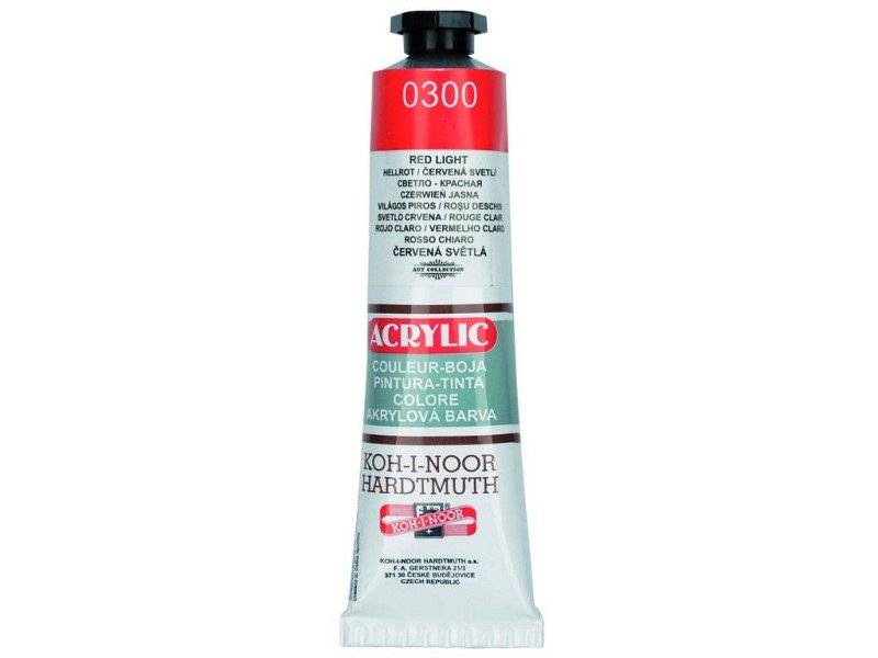 Akrylová barva 40ml sv.červená