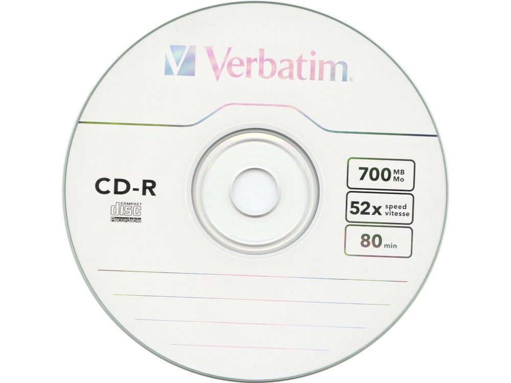 CD-R Verbatim 52x 700MG/tenká krabička
