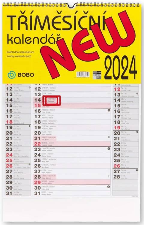 Nástěnný kalendář New 320x450mm