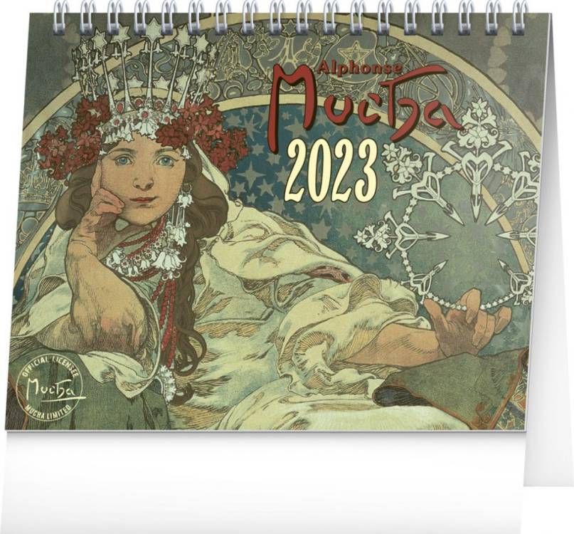 Stolní kalendář 16,5x13cm Alfons Mucha