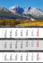 Kalendář tříměsíční Hory