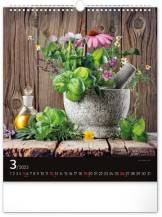 Nástěnný kalendář 30x34cm Koření a bylinky