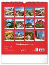 Nástěnný kalendář Česká republika 30x34cm