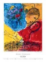 Nástěnný kalendář Marc Chagall