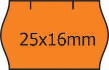 Štítky do kleští 25x16 Contact - oranžové