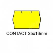 Štítky do kleští 25x16 Contact - žluté