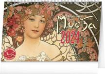 Stolní kalendář Alfons Mucha 23,1x14,5cm