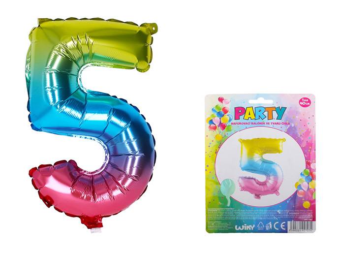Balonek nafukovací číslo "5" 40cm