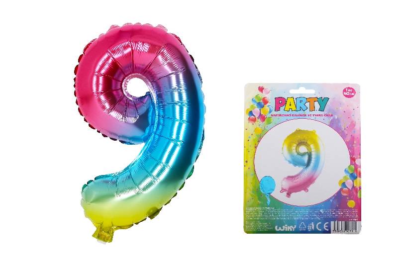 Balonek nafukovací číslo "9" 40cm