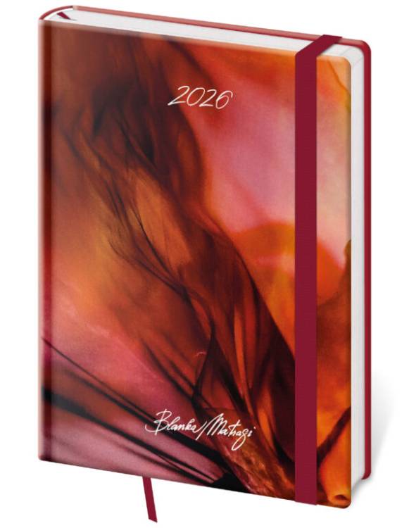 Diář A5 týdenní Vario - 32 Matragi Red s gumičkou