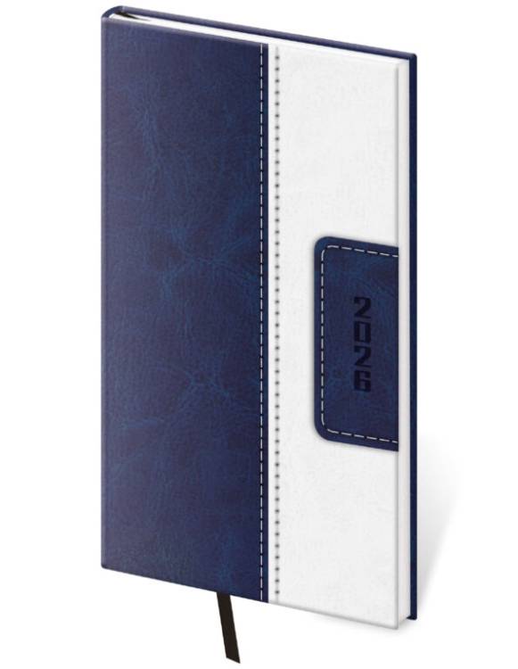 Diář kapesní týdenní Classic - modro/bílá