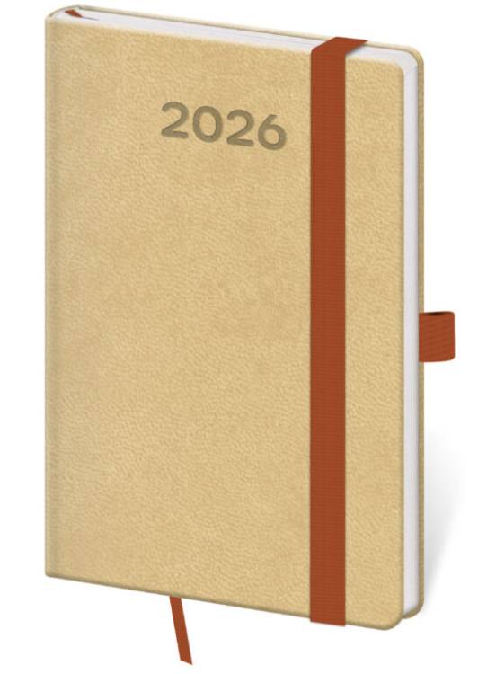 Diář kapesní týdenní Print Pop - cappuccino