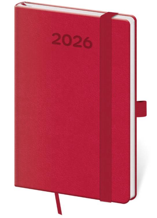 Diář kapesní týdenní Print Pop - malinová