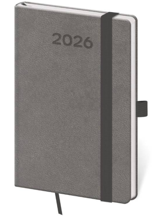 Diář kapesní týdenní Print Pop - šedá