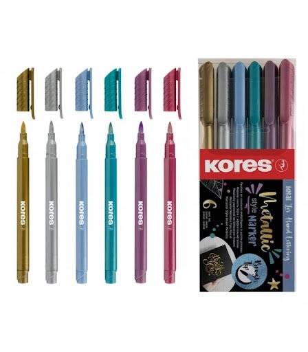 Fixy sada Kores Metallic brush/6ks