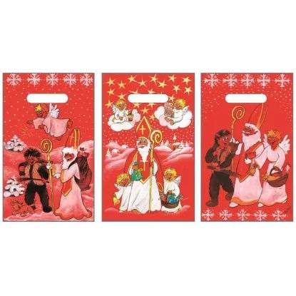 Mikulášský sáček malý 205x320mm červený