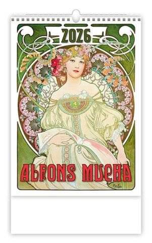Nástěnný kalendář Alfons Mucha 24x33cm