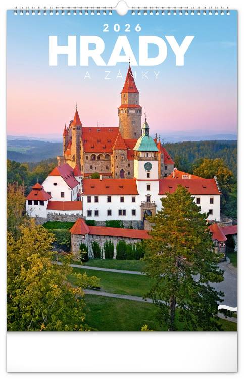 Nástěnný kalendář Hrady a zámky 33x46cm