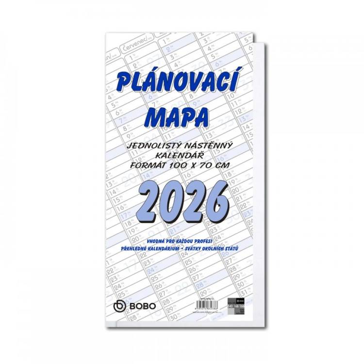 Nástěnný kalendář Plánovací roční mapa B1 (skládaná)