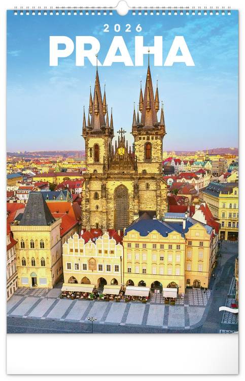 Nástěnný kalendář Praha 33x46cm