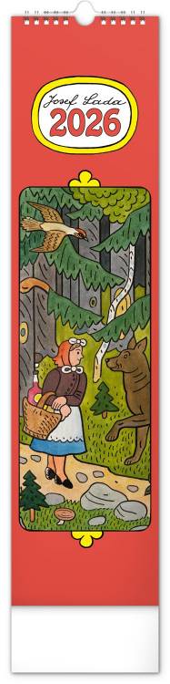 Nástěnný kalendář Vázanka Josef Lada 12x48cm
