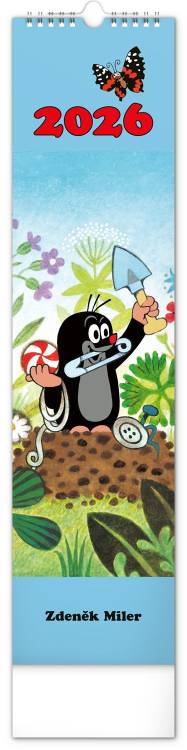 Nástěnný kalendář Vázanka Krteček 12x48cm