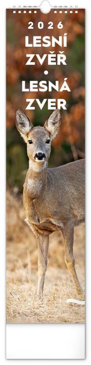 Nástěnný kalendář Vázanka Lesní zvěř 12x48cm