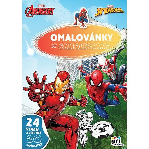 omalovánky A4 se samolepkami Marvel