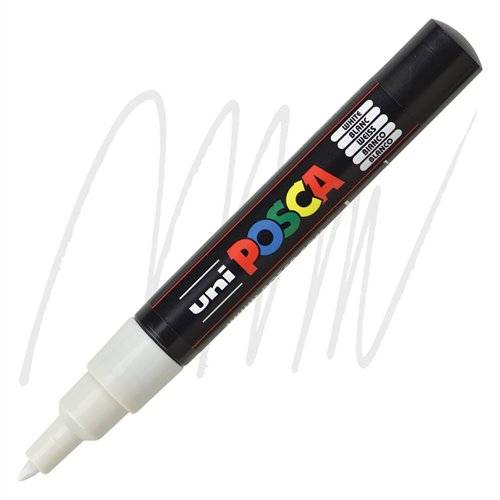 POSCA popisovač akrylový PC-1M Extra 0,7-1mm - bílý