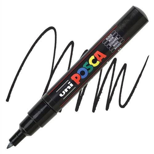 POSCA popisovač akrylový PC-1M Extra 0,7-1mm - černý