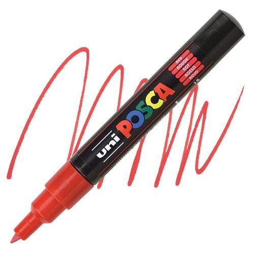 POSCA popisovač akrylový PC-1M Extra 0,7-1mm - červený