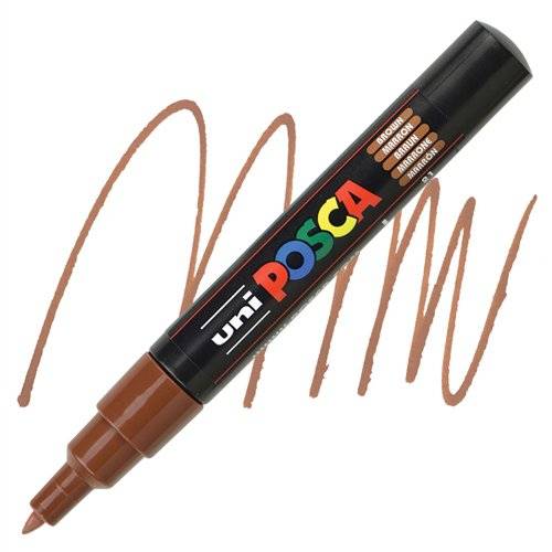 POSCA popisovač akrylový PC-1M Extra 0,7-1mm - hnědý