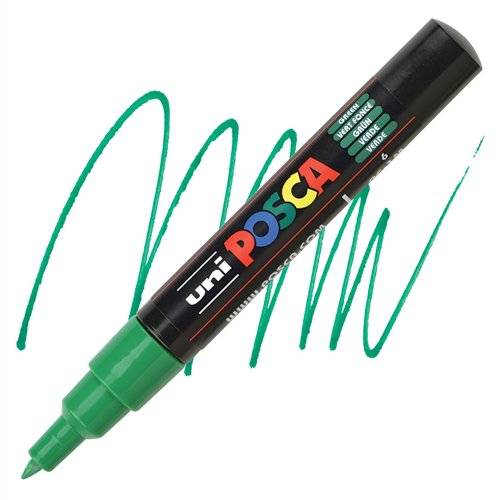 POSCA popisovač akrylový PC-1M Extra 0,7-1mm - zelený
