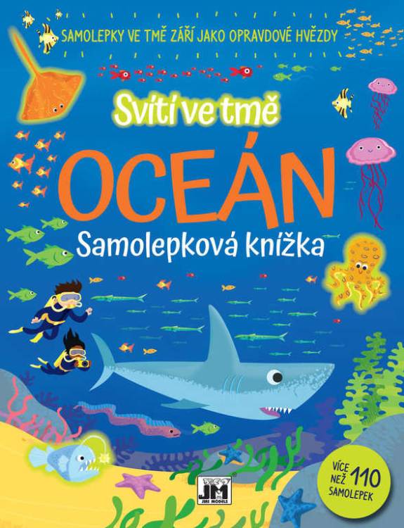 Samolepková knížka A4 Oceán - svítí ve tmě