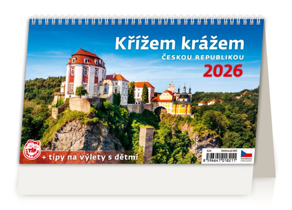 Stolní kalendář Křížem krážem Českou republikou