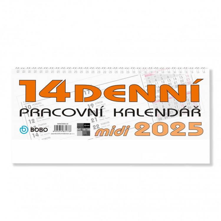 Stolní kalendář MIDI - 14denní řádkový