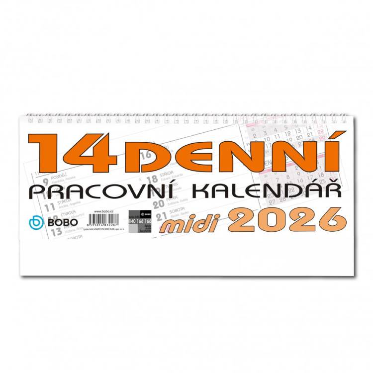 Stolní kalendář MIDI - 14denní řádkový