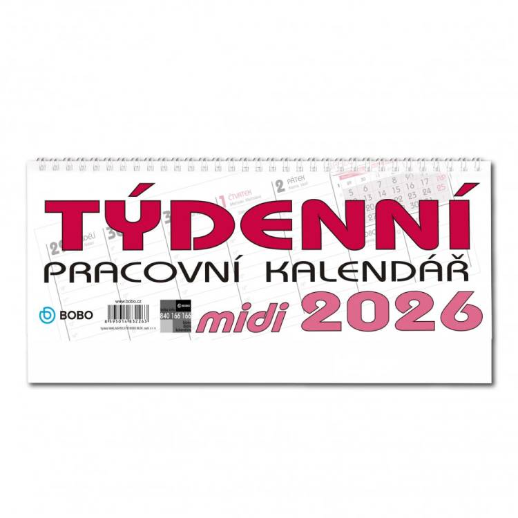 Stolní kalendář MIDI - týdenní sloupcový