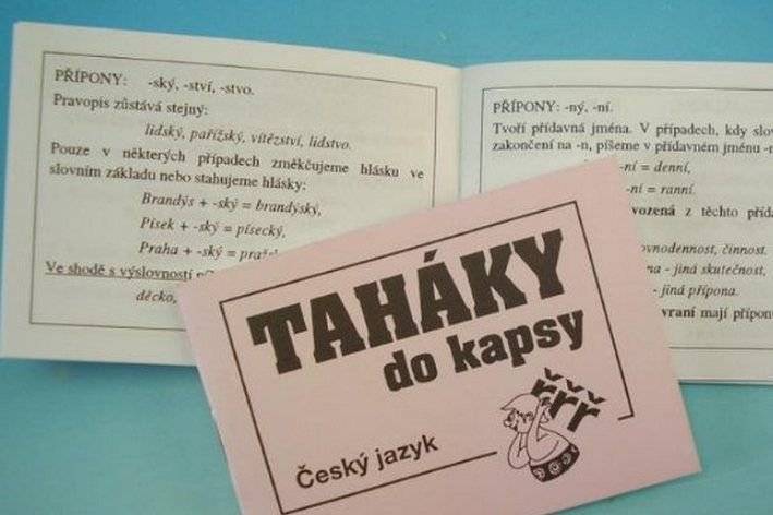 TAHÁKY do kapsy Český jazyk