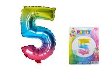 Balonek nafukovací číslo "5" 40cm