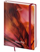 Diář A5 denní Vario - 32 Matragi Red s gumičkou