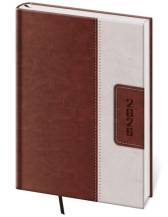 Diář A5 týdenní Classic - hnědo/béžová