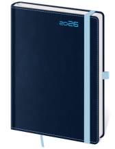 Diář B6 týdenní double blue s poutkem