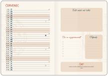 Diář B6 týdenní Lunární Dream s gumičkou