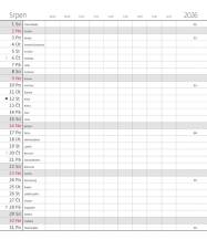 Diář kapesní - Torino měsíční - bordó