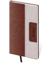 Diář kapesní týdenní Classic - hnědo/béžová