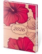 Diář kapesní týdenní Vario A7 Lyra Hibiscus