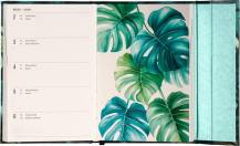 Diář týdenní magnetický 11x16cm Monstera