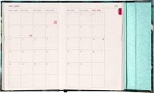 Diář týdenní magnetický 11x16cm Monstera