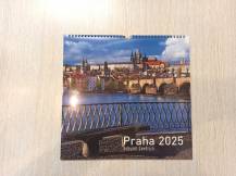 Kalendář nástěnný Praha foto 2025